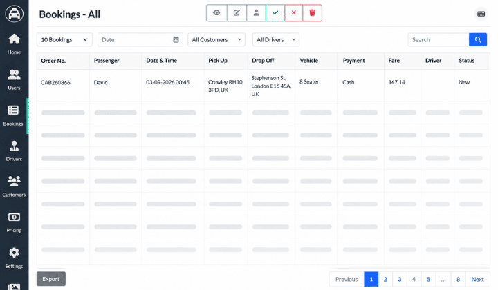 Cabookie Dispatch Dashboard